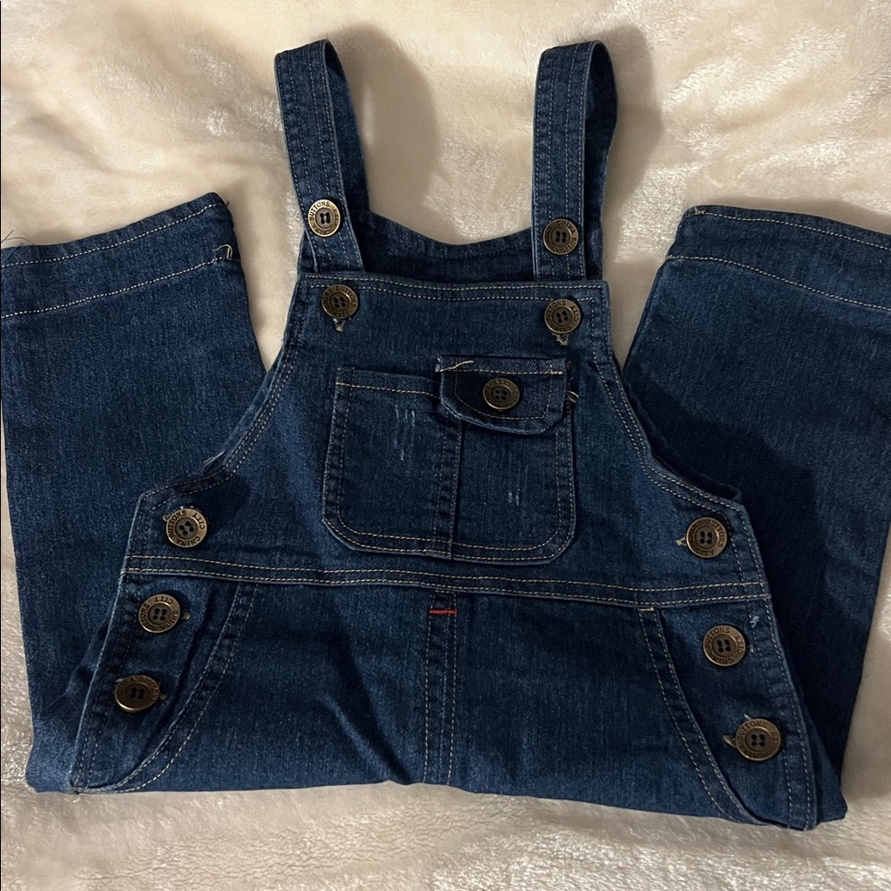 🔴 CLEARANCE🔖 NWT 👖COTTON BLEND DEMIN JEAN OVERALLS BOYS GIRLS 18-24 MO